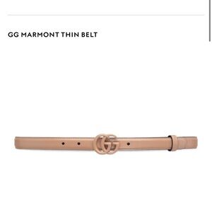 Gucci GG Marmont Thin Belt - Beige